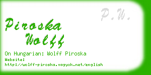 piroska wolff business card